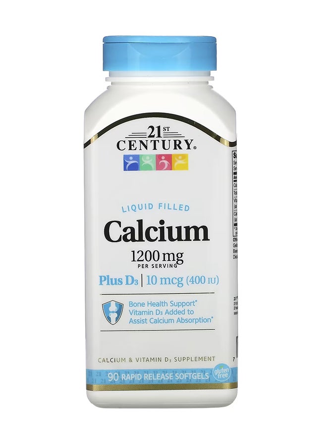 Liquid Filled Calcium 1200 mg Plus D3 - 90 Softgels